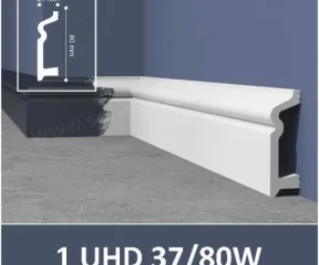 Плинтус напольный Solid 1 UHD 37/80W
